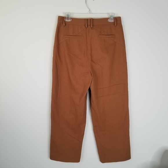 Christine Alcalay Piper Pant Cotton Twill Ankle Length Nutmeg Brown Size 6 - Picture 5 of 11